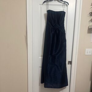 ALFRED SUNG Midnight Blue Strapless Dress